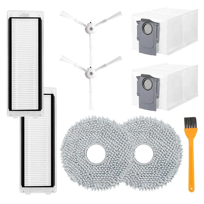 The New 9PCS Accessories Kit for Q / P10 A7400RR Robot Vacuum Cleaner Side Brushe Filter Dust Bags Mop Pad