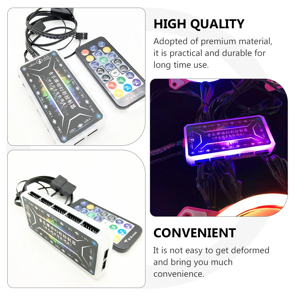 

10Pcs ARGB Device Hub Splitter High Performance Controller For Fan RGB Lighting