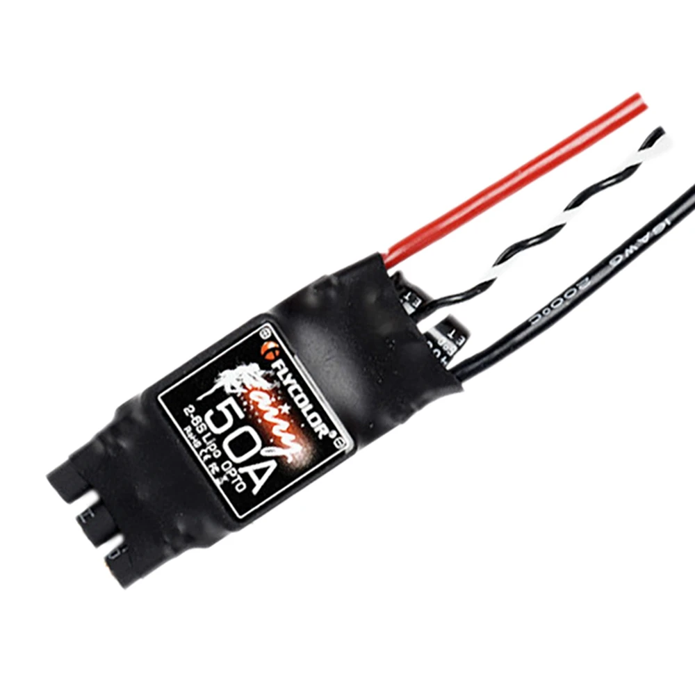 

FLYCOLOR 50A бесщеточный ESC 2-6S с OPTO BEC для радиоуправляемого летательного аппарата F450 долговечный Квадрокоптер вертолет диапазон вращения