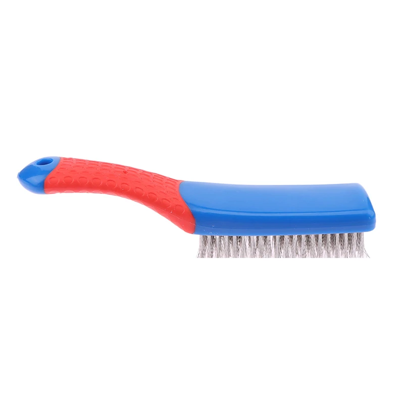 Heavy Duty Stainless Steel Wire Brush With Comfortable Plastic Handle - Perfect For Removing Rust, Welding Slag, Dirt, And Paint