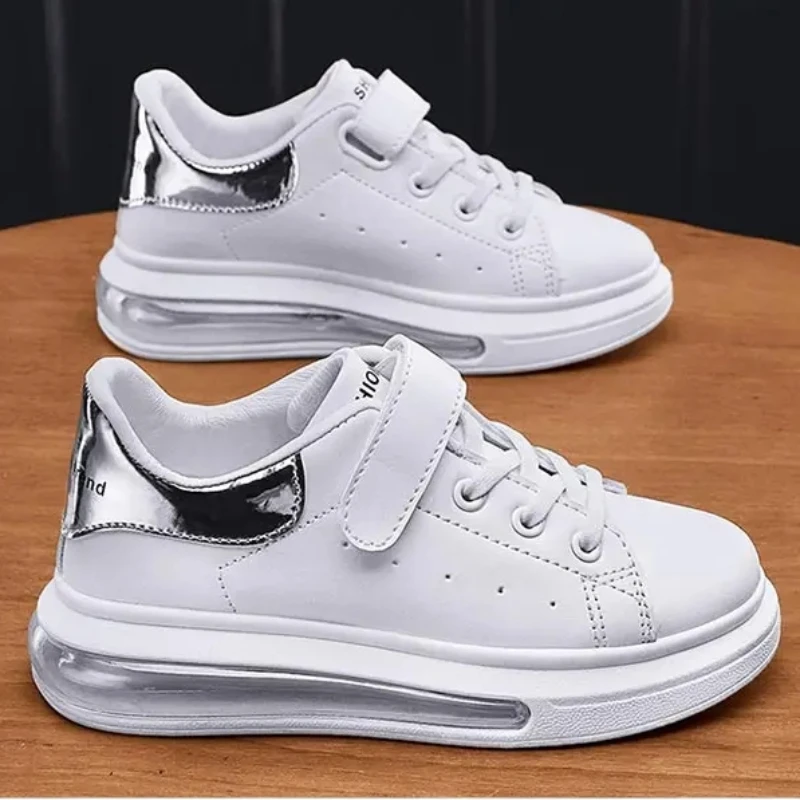 Autumn Kids White Sneakers Leisure Soft Bottom Fashion Boys Girls Sport Shoes All-match Children Trainers Non-slip Running Shoes