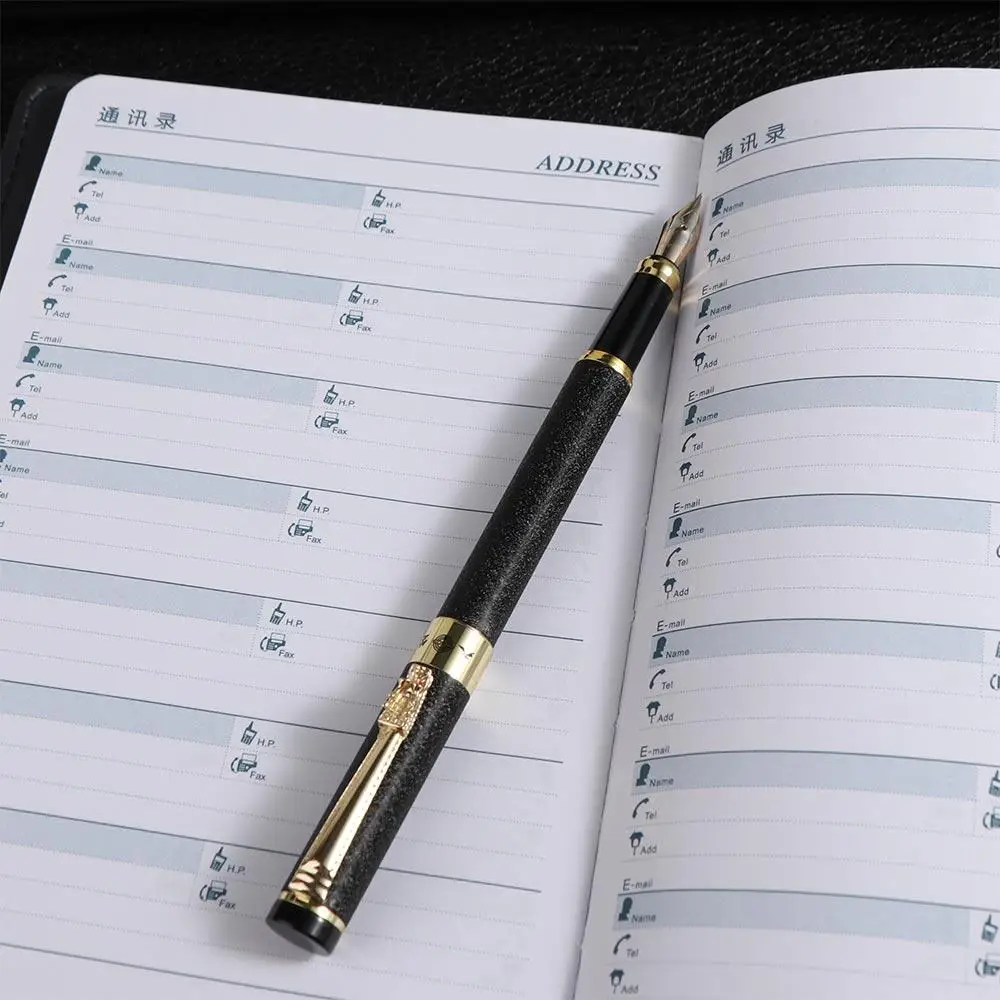 لوازم الكتابة المكتبية متجمد الأسود الفاخرة القرطاسية طالب الكتابة القلم الأعمال قلم حبر قلم حبر قلم حبر #4