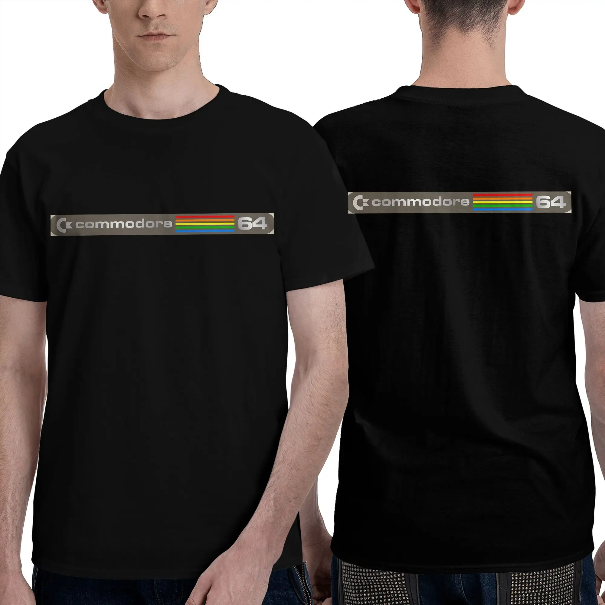 100% Cotton Commodore 64 - Version 3a T-Shirt Men's Double Sided T Shirt Men O-Neck Summer Shirts Tops Oversized