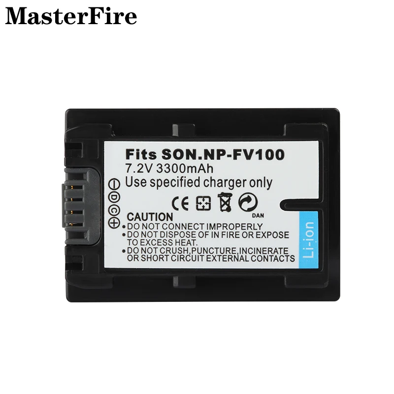 4X NP-FV100 NP FV100แบตเตอรี่กล้อง3300mAh สำหรับ Sony NP-FV50 NP-FV70 NP-FV90 HDR-CX700E HDR-VG10 HDR-PJ50E แบตเตอรี่ HDR-XR260E