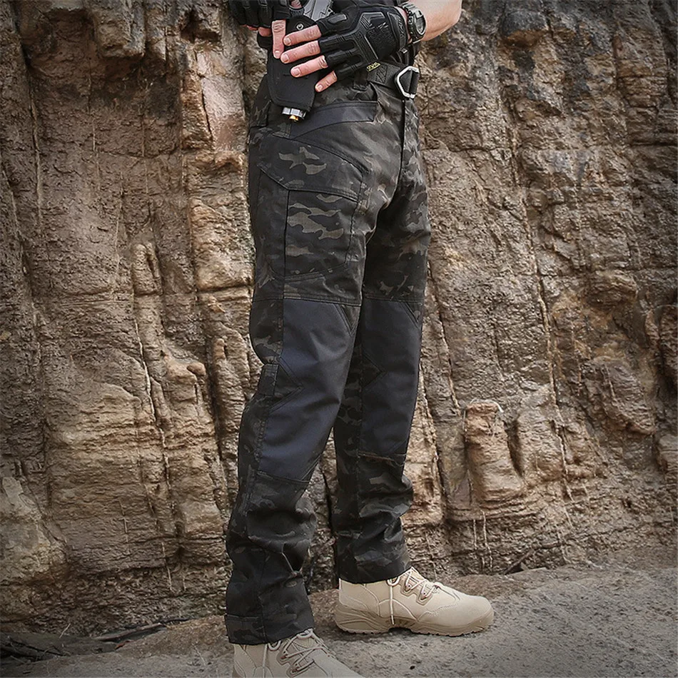 IX6 Tactical Training Trousers Men's Waterproof Loose Multi-pocket Cargo Pants Military Fans Outdoor Sports Camouflage Pants