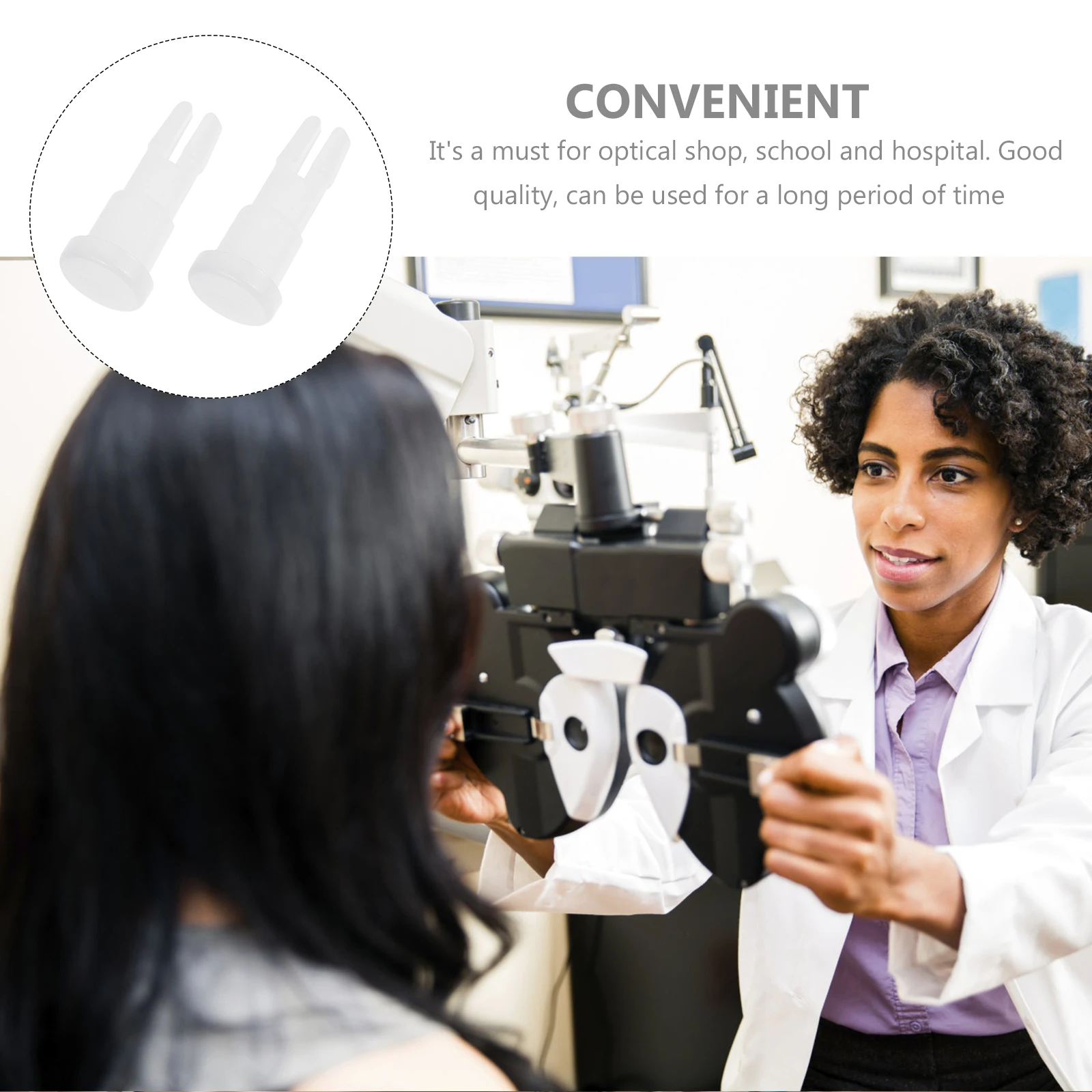 

Optometre Accessories Plastic Chin Rest Slit Lamp Holder Pins Large Size Smooth Edges Optometry Equipment Optical Shop School