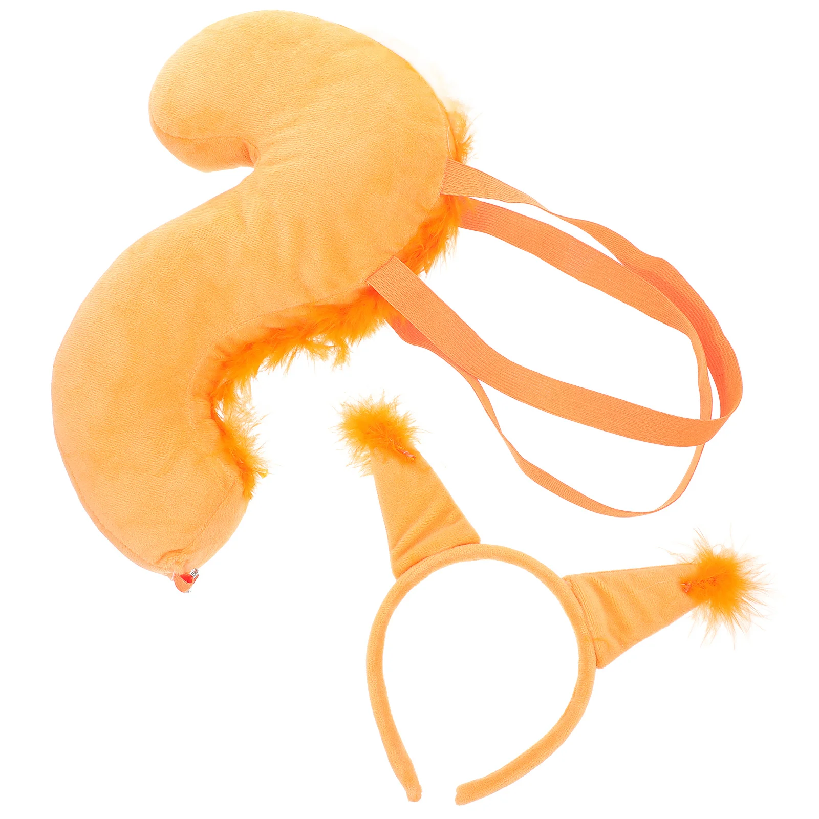 

Squirrel Ear Headband and Tail Set Creative Design Comfortable Wear Halloween Christmas Carnival Photo Props Unique Decor