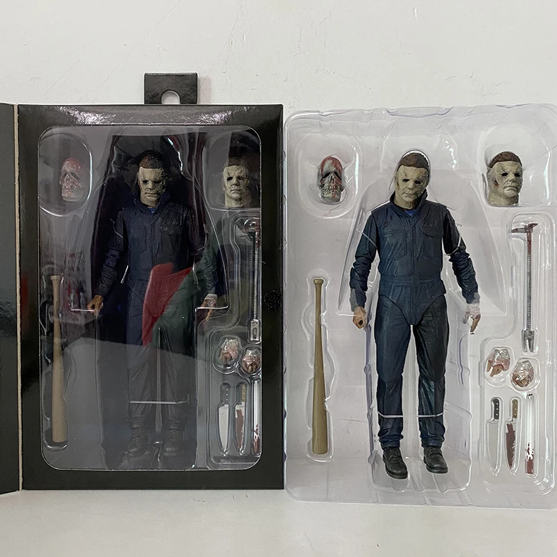 18CM NECA Michael Myers Action Figure Ultieme De Nieuwe Blood Myers Figuur Met LED Kerst Halloween Cadeau Speelgoed Verzamelpop