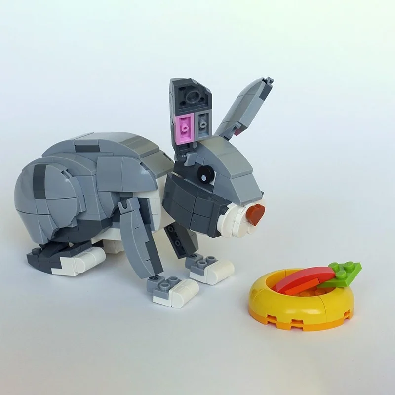 253pcs MOC Rabbit Harry Model Building Blocks Construction DIY Assemble Creative Festival Gifts Toy Idea Education Brick