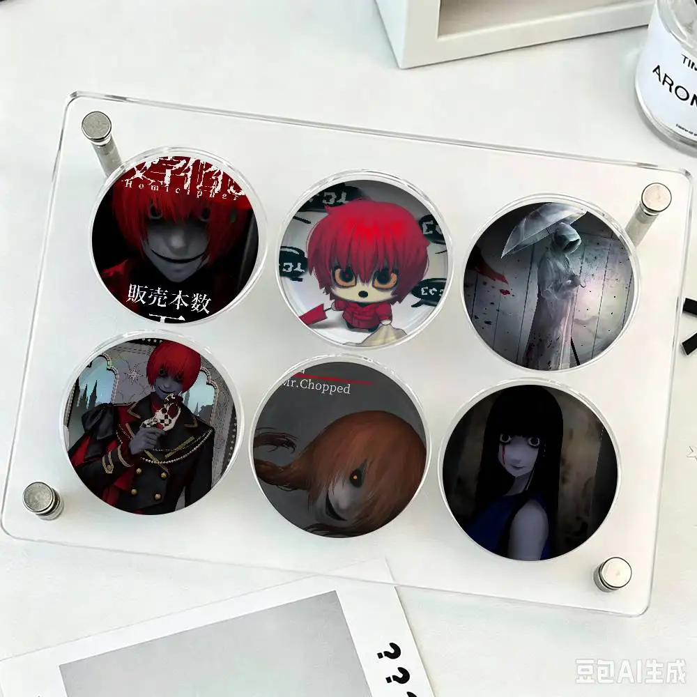 Horror Survival Game Homicipher  Anime Figure  for Boys Girls Character Brooches Creative Bag Badge Fashion Jewelry Accessories
