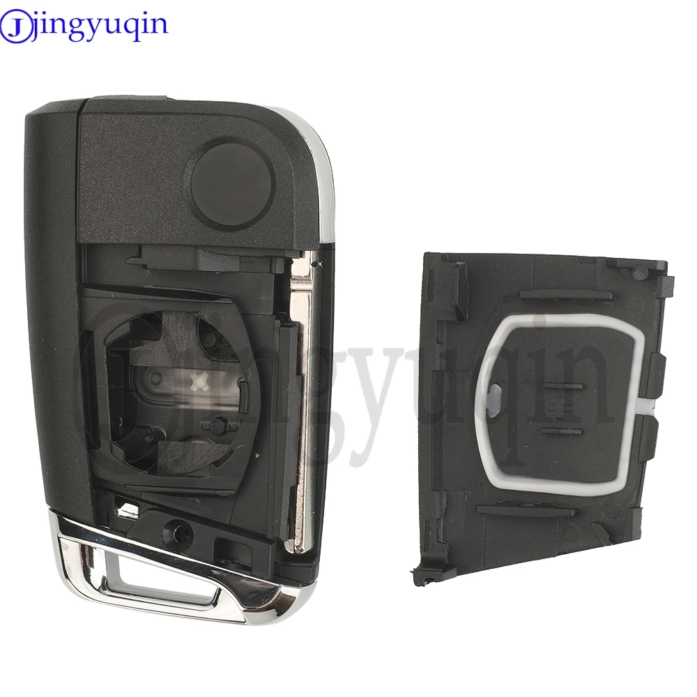 

Jingyuqin 3 кнопки дистанционного ключа автомобиля брелок для Volkswagen VW Skoda Seat Golf Polo T-CROSS 2017-2021 Hu162t чехол без ключа