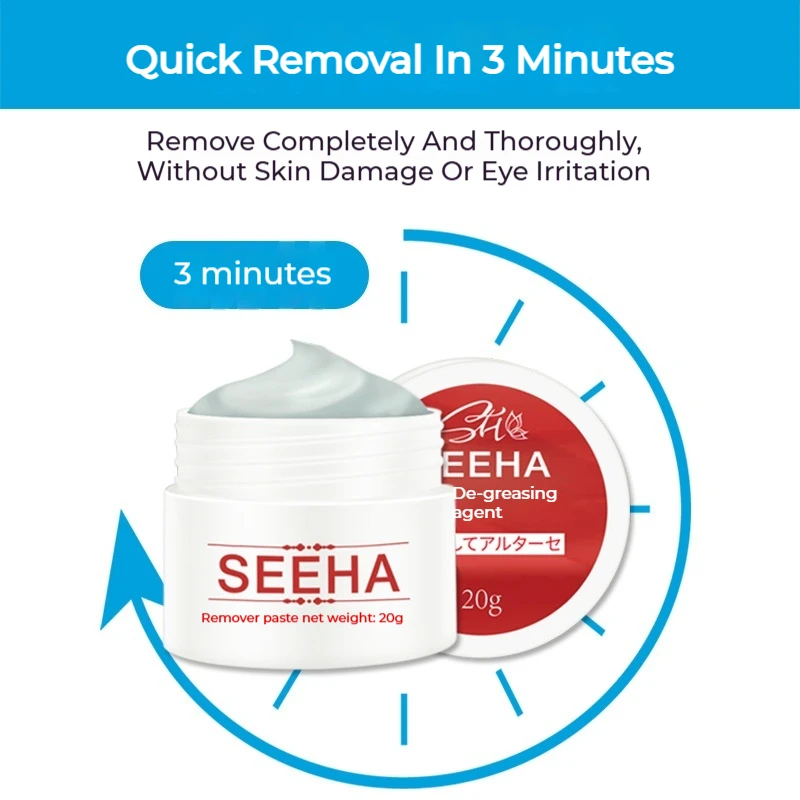 20g Eyelash กาว Remover ไม่มีการระคายเคือง Ultra-Fast ทําความสะอาด Lash ครีมปลอดภัยสําหรับ Sensitive Eyes กําจัดง่ายสําหรับขนตาปลอม
