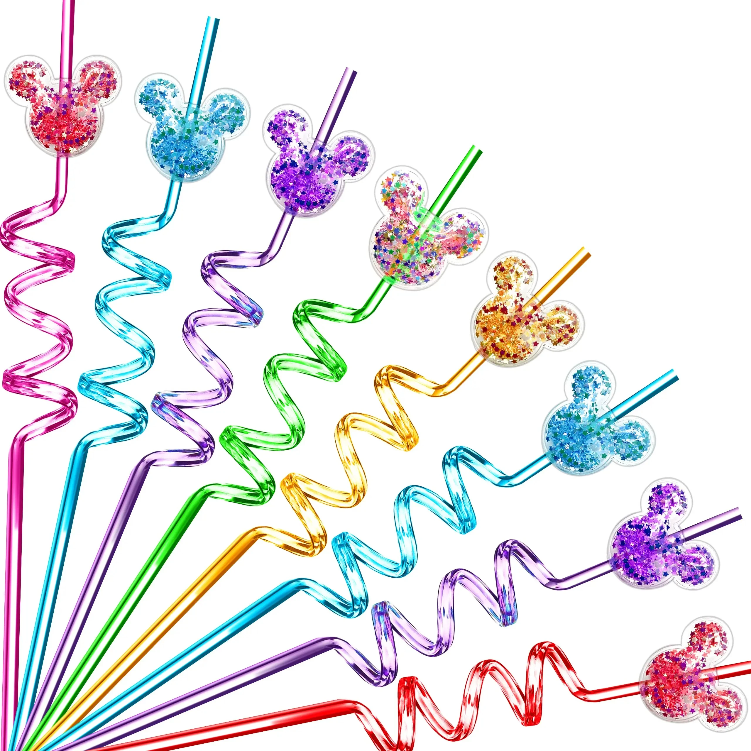 Mouse Straws Mouse Party Supplies Favors Reusable Straws Birthday Party Supplies Gifts Boys Girls Kids