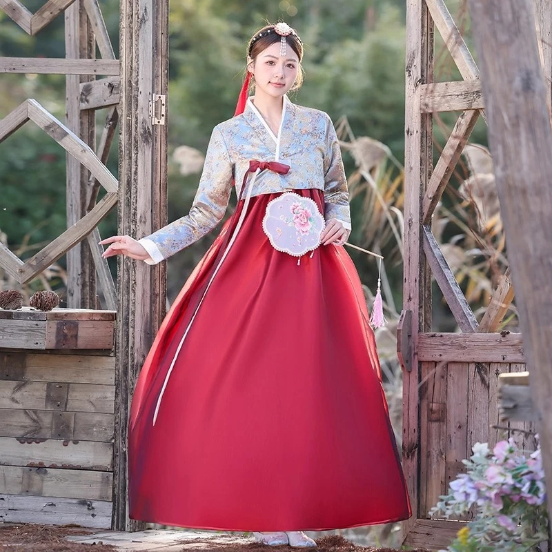 

Women High-end Hanbok Dress Korean National Folk Dance Dress Lady Yanji Travel Photography Palace Performacne Costume