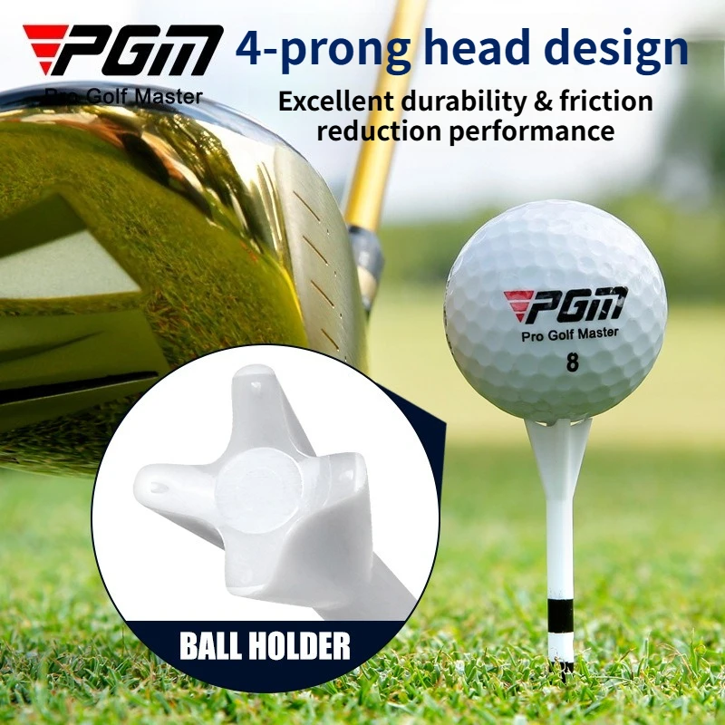 PGM Golf Ball Tees 83mm Limit Scale Line Long Tee For Driver Golf Ball Holders 30Pcs Per Box Golf Practice Accessories