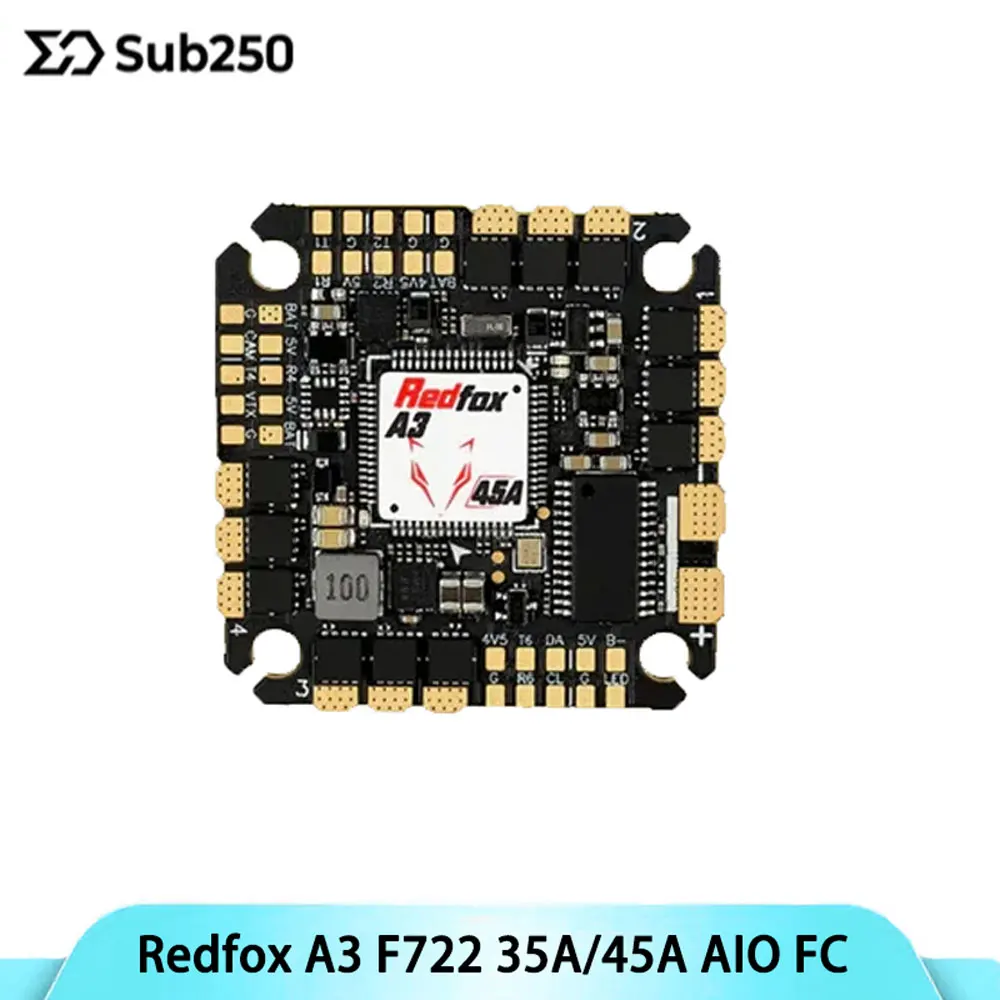

Sub250 Redfox A3 F722 35A/45A AIO Flight Controller for DollyFly25 Drone