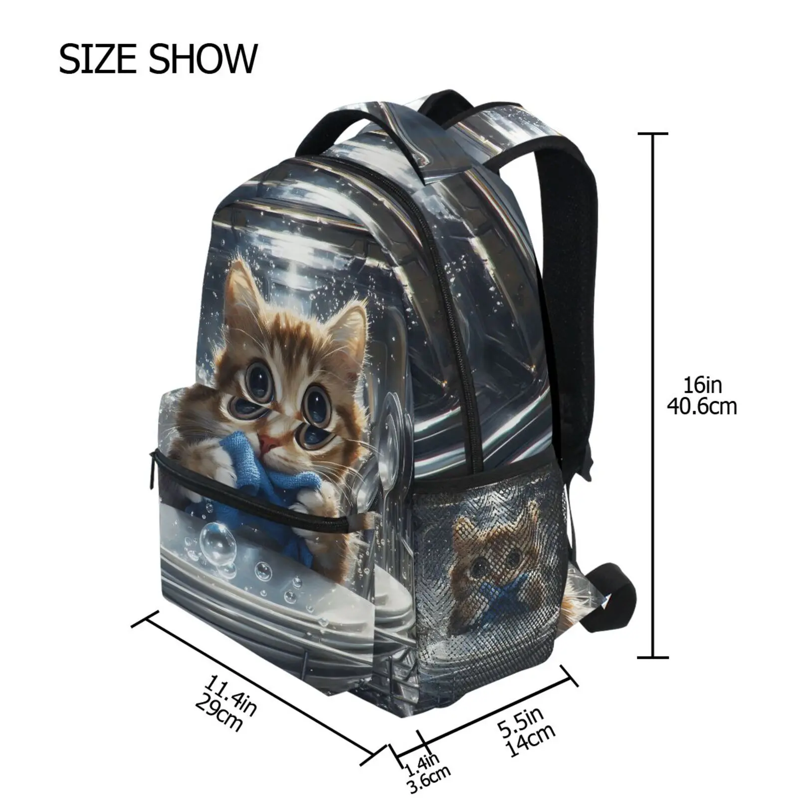 ALAZA school bags for girls boy cartoon animals cat Backpacks Children bag women Big Capacity weekend bags female notebook bag
