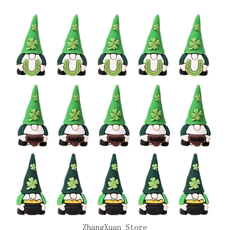 Patricks Day Mini Zwerge Figur Miniatur Irische Kleeblätter Statue Winzige Zwerge 3XUF – Detail 7