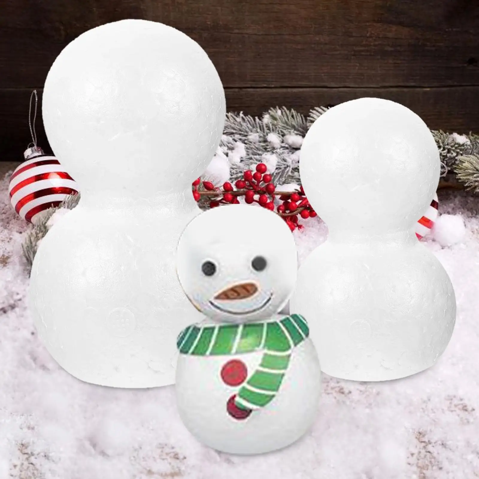 10x Foam Snowman Models Ornaments DIY Crafting for Wedding Christmas Nursery