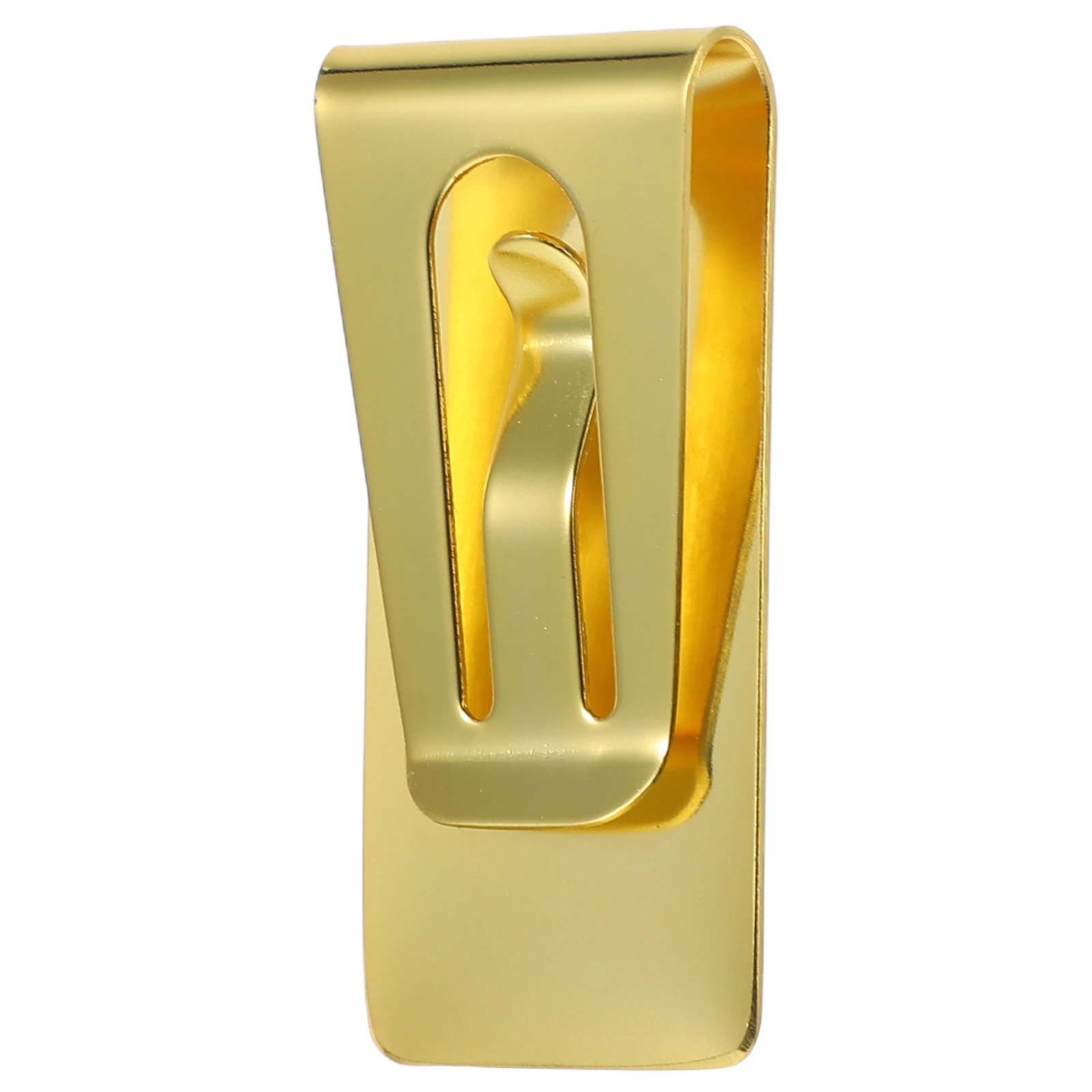 

Label Holder Money Clip Cards Storage Metal Wallet Golden Stainless Steel for Men Man
