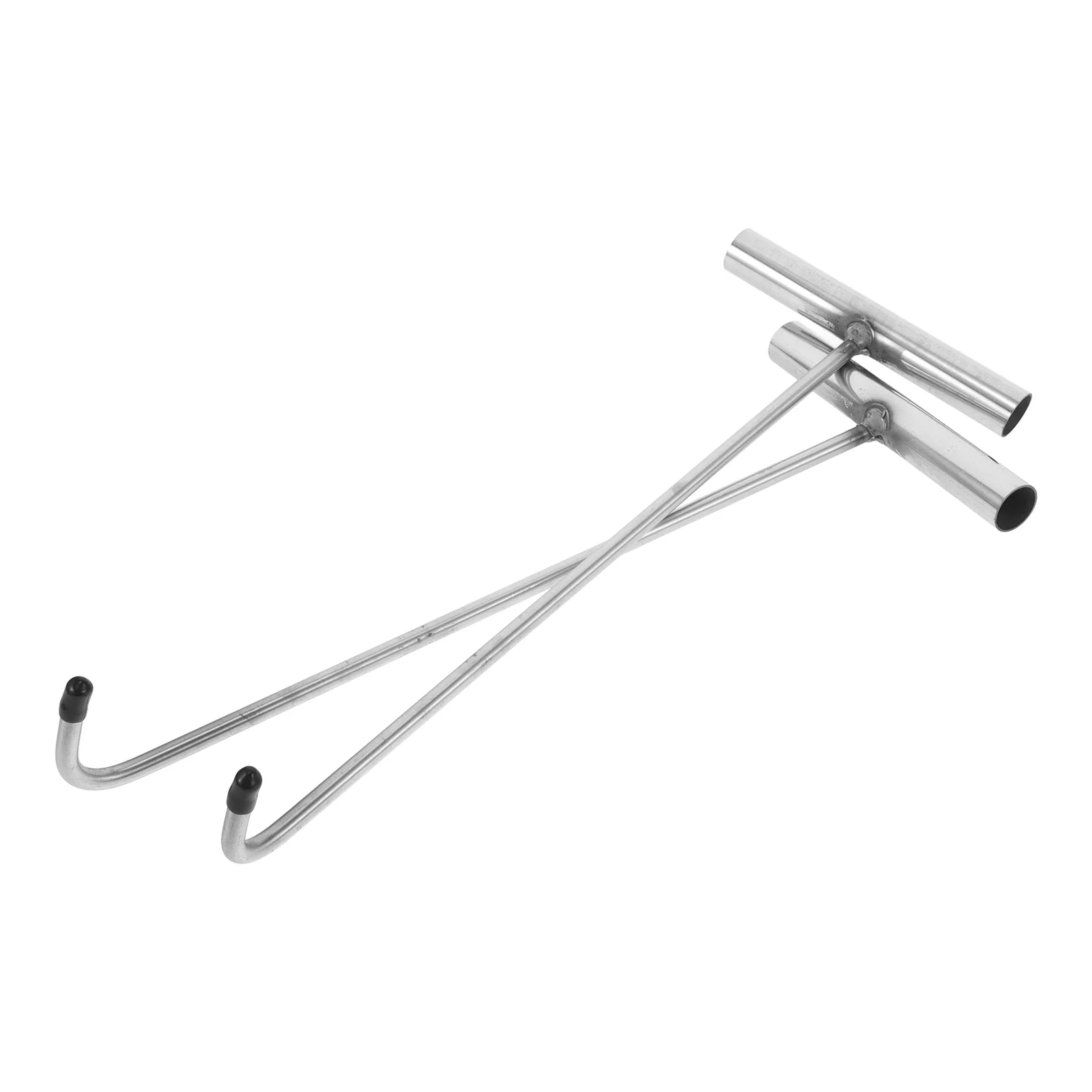 

2 Pcs T-hook Stainless Steel Manhole Heavy-Duty Roll-up Door Cover Shape For Lifting Lid Pull Lifter Hangers Coat