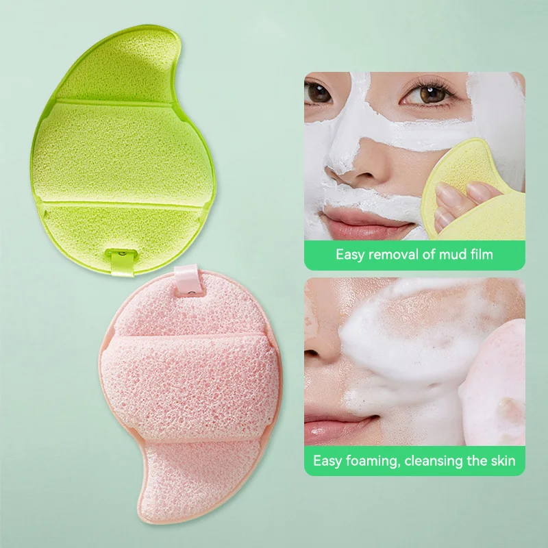 Gecomo Cool and Clean ฟองน้ําล้างหน้าแบบถุงมือสไตล์มะม่วง ทําความสะอาดอย่างล้ําลึกสําหรับทําความสะอาดโคลน-Moving ทําความสะอาดล้ําลึกสําหรับใบหน้า เย็น สวมใส่สบายต่อใบหน้าของคุณ