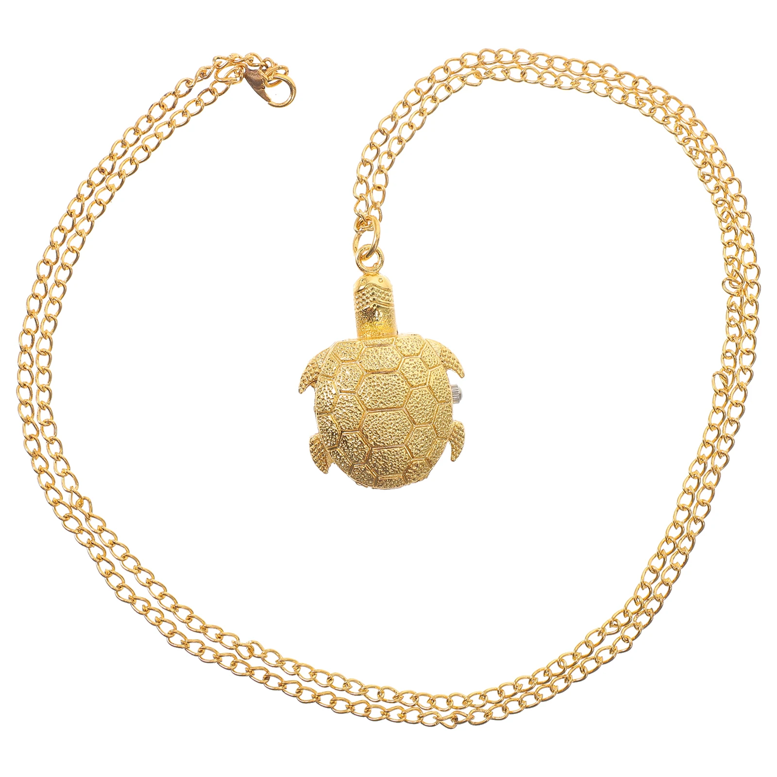 

Retro Pocket Retro Watch Vintage Tortoise Shape Alloy Necklace Table Quartz Movement Metal Chain Portable Gift