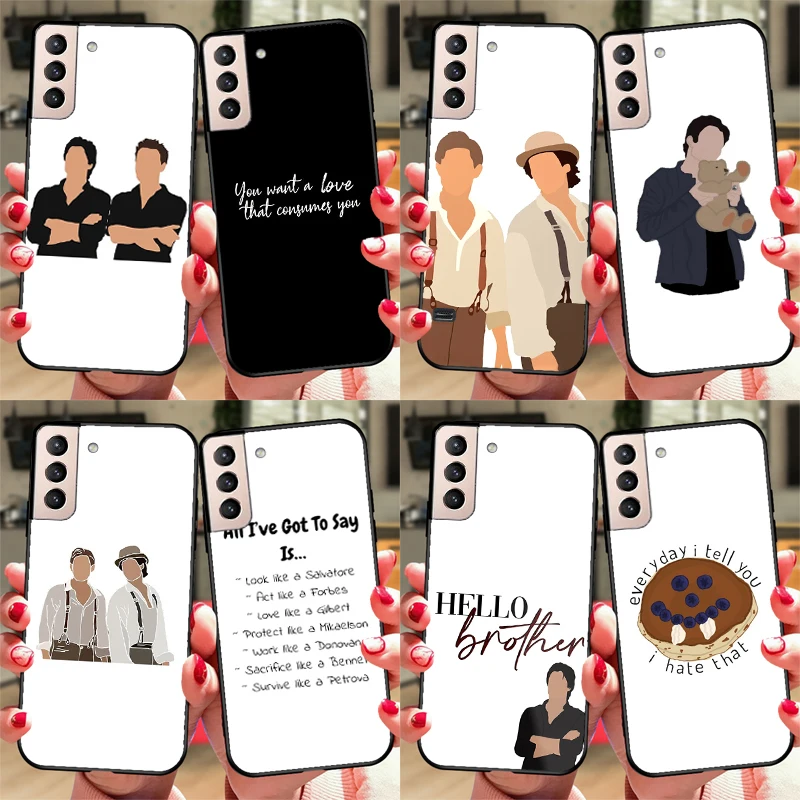 Damon and Stefan Vampire Diaries Phone Case For Samsung Galaxy S23 S20 FE S21 Ultra Note 10 S9 S10 Plus Note 20 S22 Ultra Cover