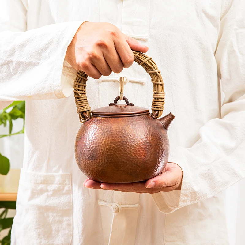 Zhushan Tang: A handmade copper pot, a purple copper pot, a boiling water