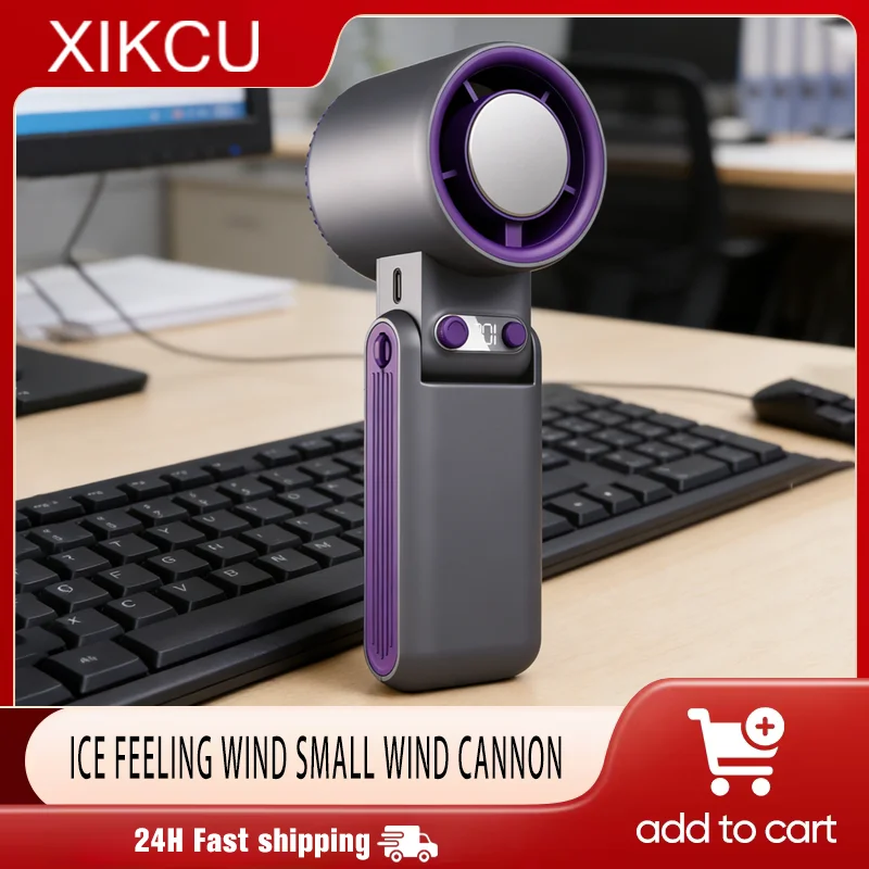 

Складной портативный вентилятор с полупроводниковым охлаждением, 4000 мАч, 100 скоростей, LED-подсветка, USB-зарядка, ручной вентилятор для улицы, офиса, в подарок