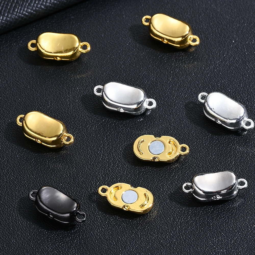 5 Paar 7*17mm Legierungs-Magnetverbindungsperlen für Armband-, Halsketten- und Schlüsselanhänger-Schmuckherstellung – Detail 2