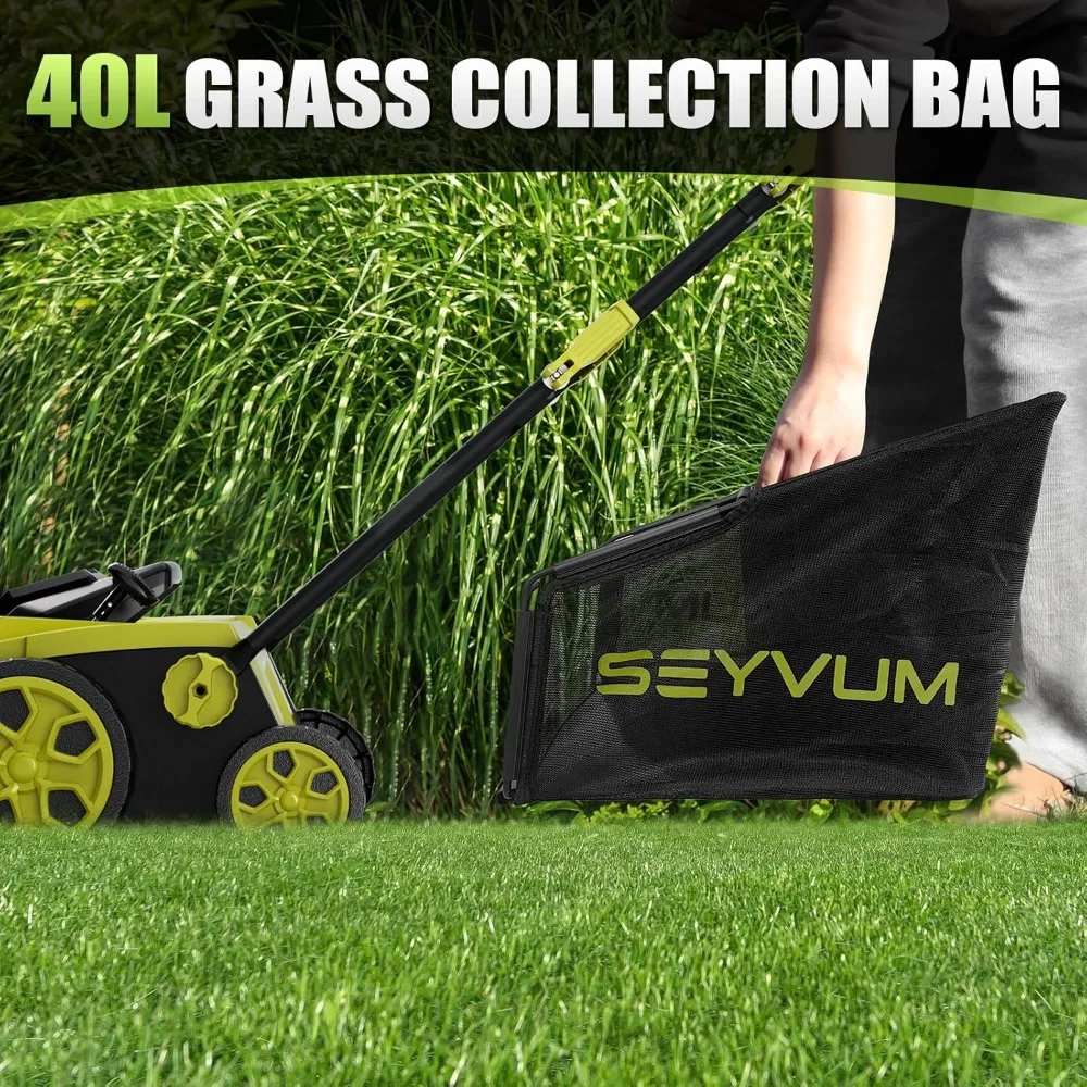 15 Amp 15 inch elektrische gazonverwijderaar en verticuteermachine met zak van 40 liter, met snoer, hoogteverstelling met 5 standen voor het verwijderen van rieten