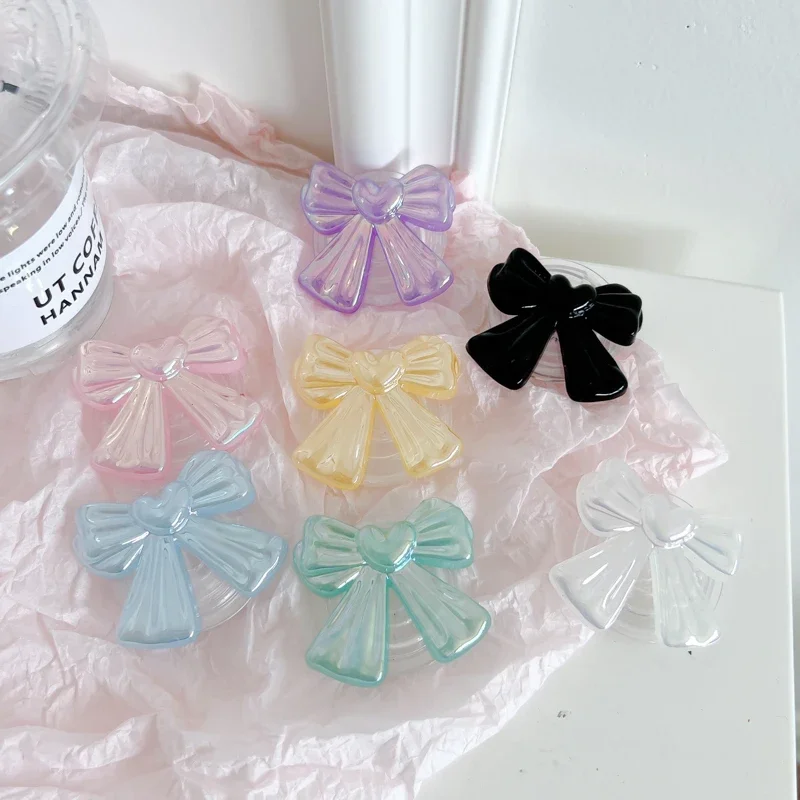 Dudukan Ponsel Griptok Busur 3D Simulasi Makanan untuk IPhone Samsung Universal Dudukan Pegangan Ekspansi Aksesori Lucu Korea