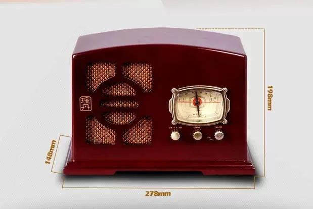 Altavoz de madera de escritorio de radio antiguo antiguo antiguo de radio vintage