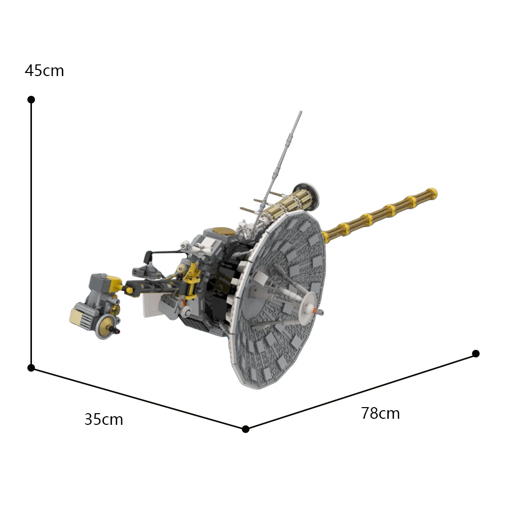 Space Probe 1:12 Scale Voyagered 1-2 Spacecraft Building Model Kit MOC Solar System Missions Satellite Brick Toys Kids XmasGifts