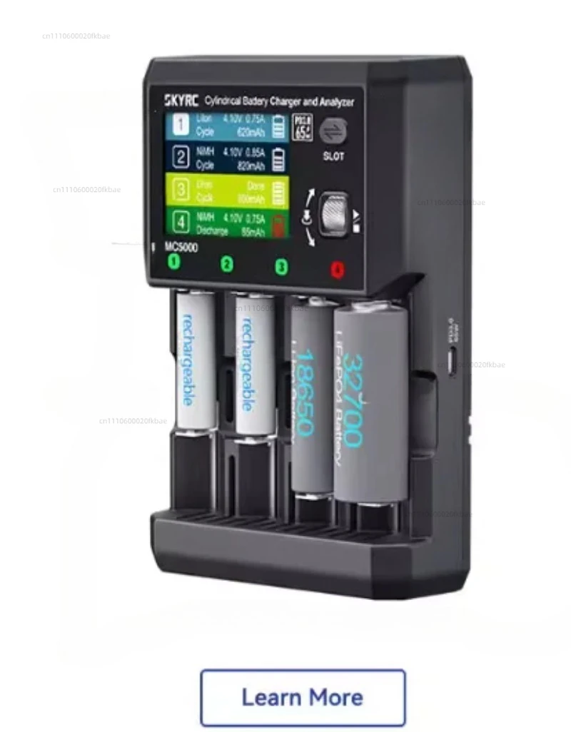 MC5000 Universal Battery Charger for AA AAA to 18650 21700 32700 Li ion NiMH Cylindrical