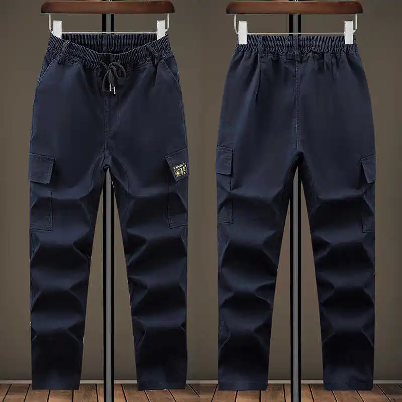 Pantaloni da Lavoro in Puro Cotone Rinforzato, Vestibilità Ampia, Doppia Chiusura, Resistenti all'Arco Elettrico, Pantaloni Casual Protettivi per Saldatori