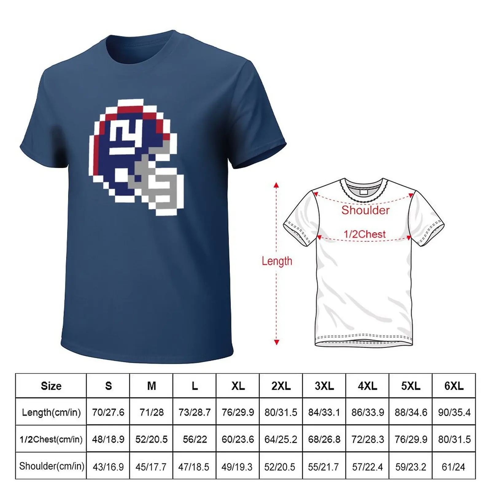 New York Giants (8-bit Football Helmet Only) T-Shirt plus sizes plain quick-drying quick drying mens t shirts