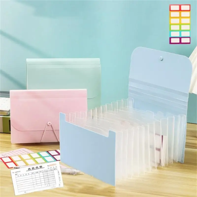 Small Expandable File Folder 13 Pockets Expanding Receipt Coupon Organiser Portable Folder for Card Coupons Receipt