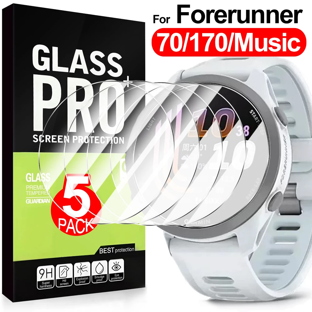 9H HD Tempered Glass For Garmin Forerunner 170/ 170 Music/ 70 Screen Protector Premium Glass Clear Anti-scratch Protection FiLm