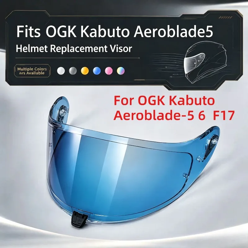 Motorcycle helmet Visor For OGK Kabuto Aeroblade-5 6 Helmet Lens Anti Fog High Impact Protection UV Cut Durable High Strength