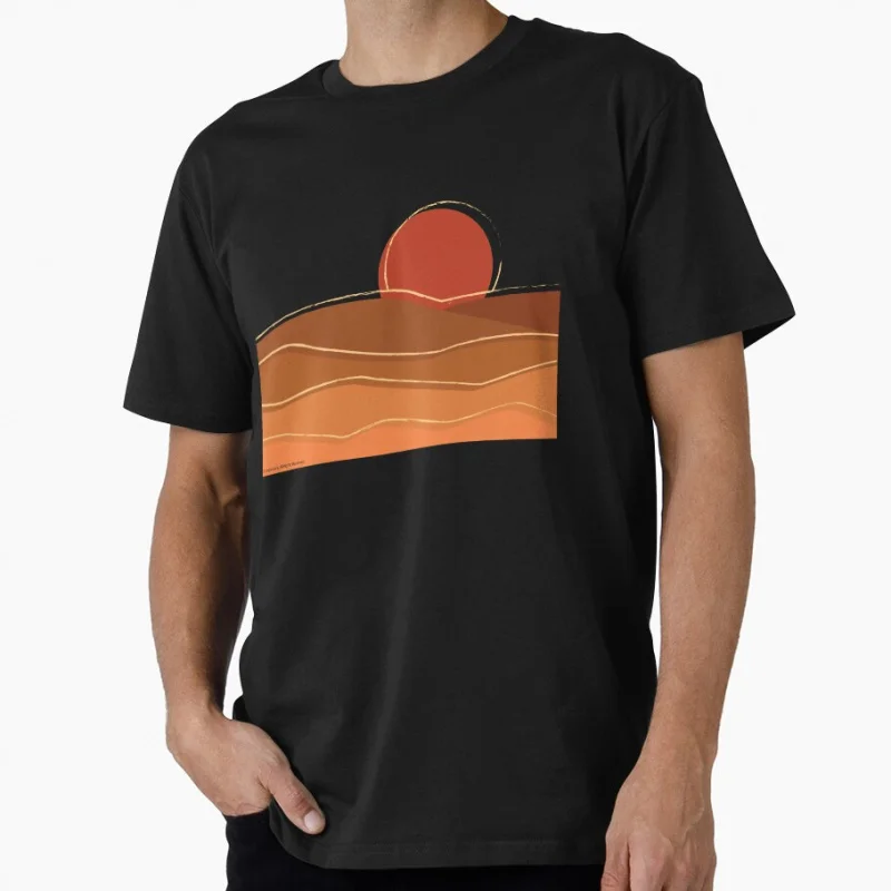 

Outline and Abstract Arrakis 1104 The Sandworm Vintage Sci fi Gift T shirt Large size Tops Retro Dune Graphic Print Clothes