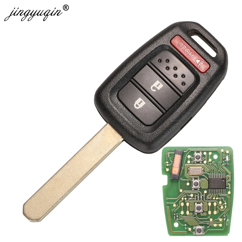 jingyuqin 2/3/4 BTN Car Key Fob PCF7961 Chip Remote Key Fob For Honda 2013-2015 CRV 2013-2017 Accord Civic Fit MLBHLIK6-1TA ID47