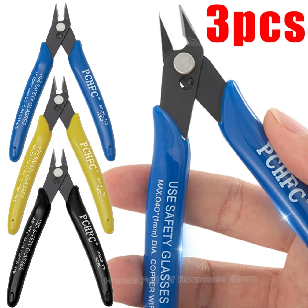 

Sharp Diagonal Plier Cutter Electrical Wire Cable Zip Tie Cutting Metal Side Snips Flush Pliers Convenient Scissors Durable Tool