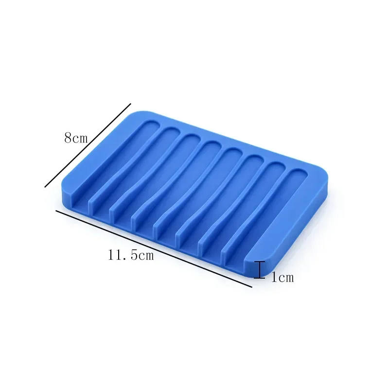 Silicone Kitchen Sink Soap Dish Self Draining Soap Bar Holder Sponge Tray Counter Caddy Organizer for Dish Soap Dispenser