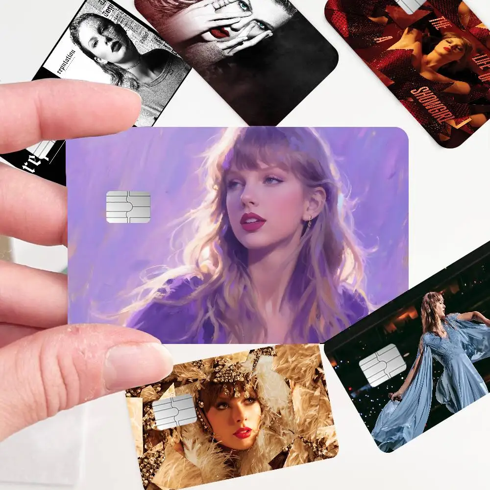 Hot Singer T-Taylor S-Swift Anime Spend or Save Funny Shell On Off Ultra Thin No Fade Sticker Skin Cover Film for Debit Card