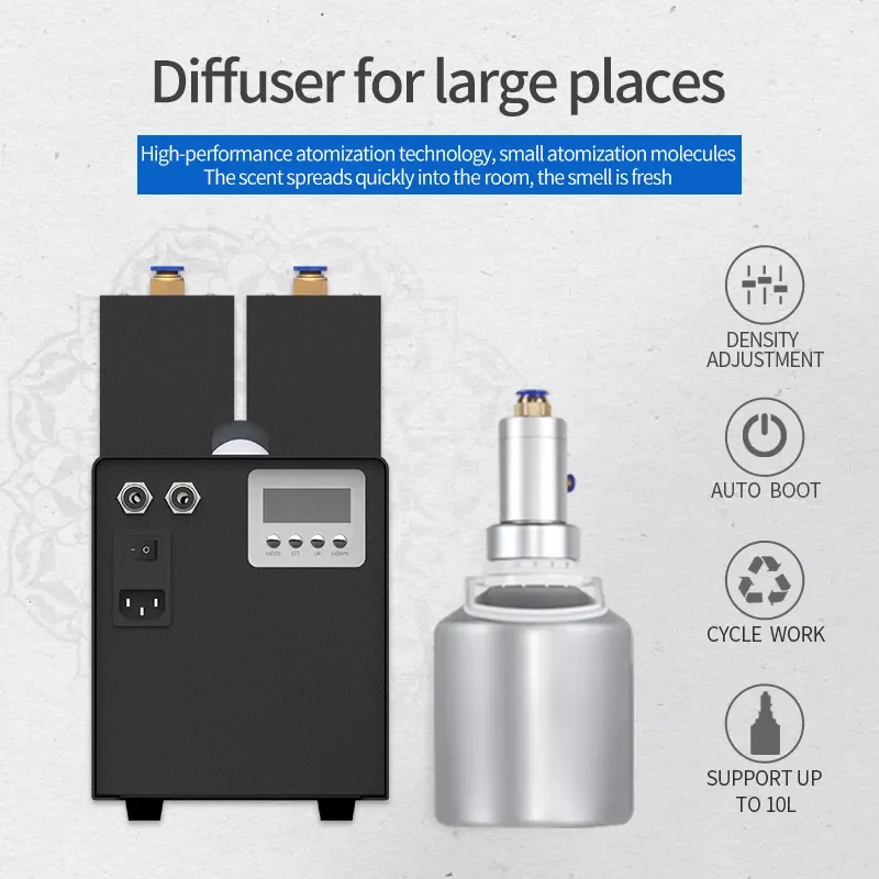 Pro2 Big Bottle Metal Nebulizer HVAC Commercial Essential Oil Scent Machine Aroma Diffuser 6