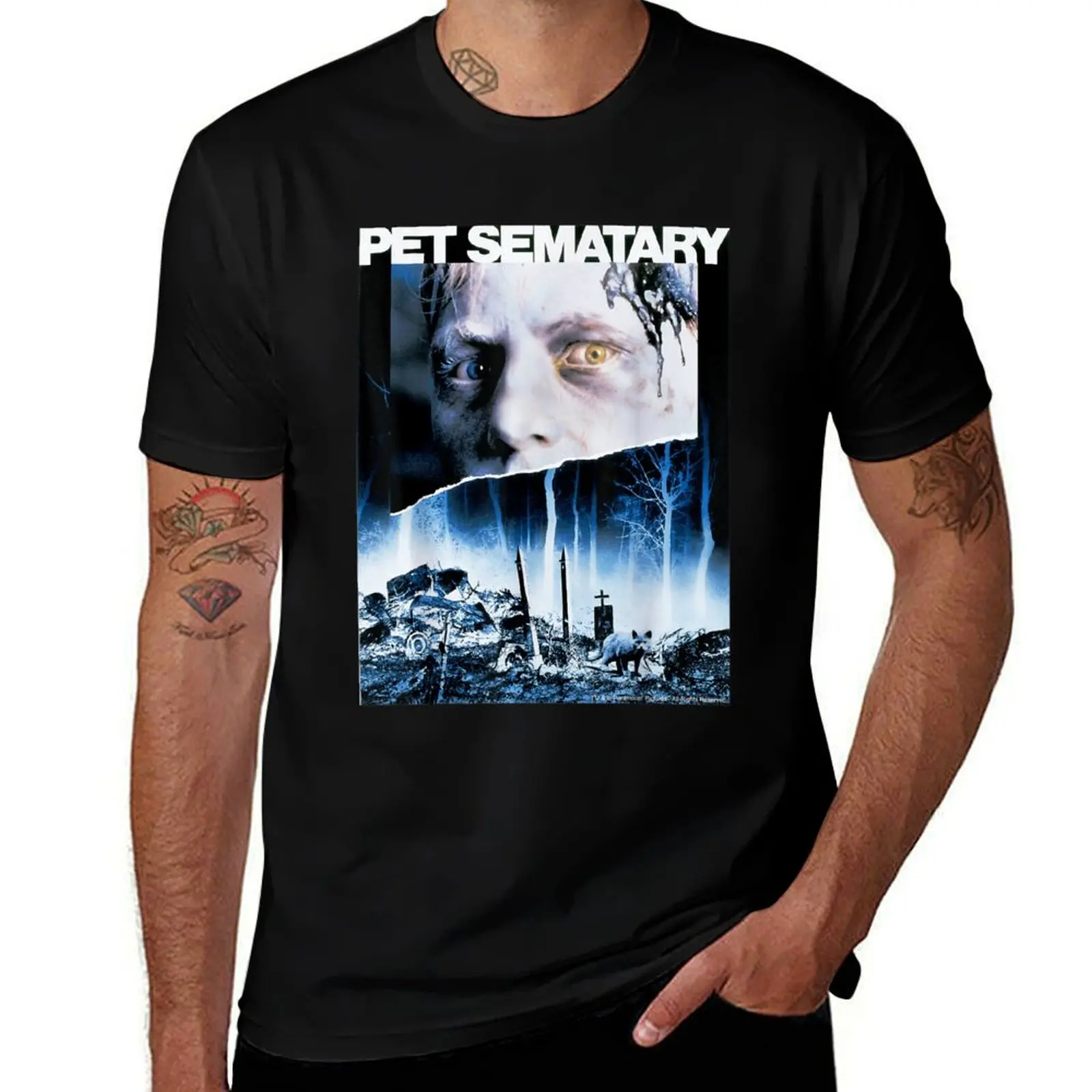 Pet Sematary T-Shirt boys whites oversized graphic tee summer clothes plus size men clothing