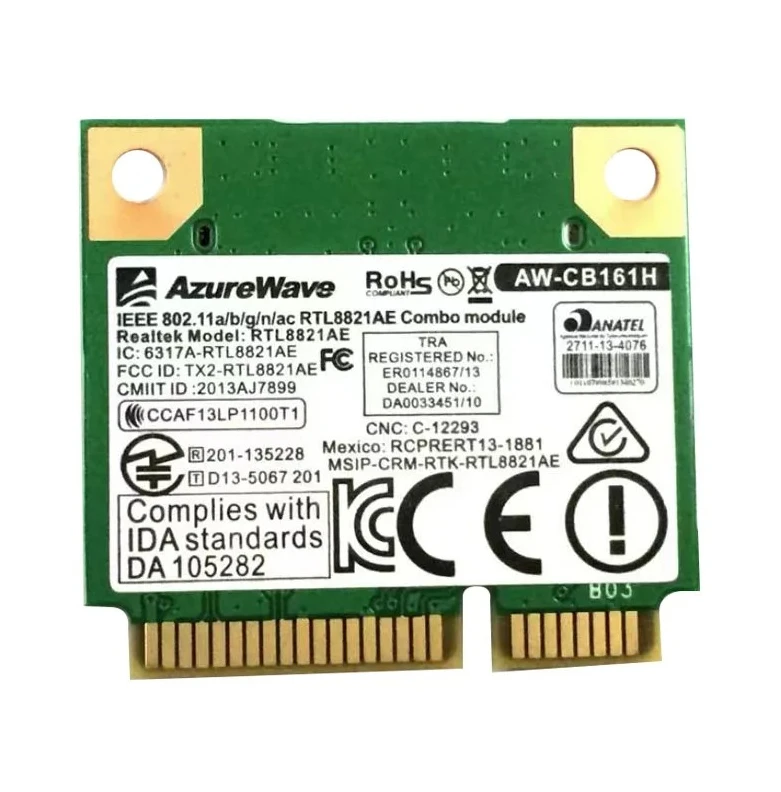 TT 2026 Realtek Rtl8821 Aw Cb161H Half Mini Pci E Wireless Network Card 433Mbps 802 11Ac Bluetooth 4 0 Laptop Upgrade Hardware