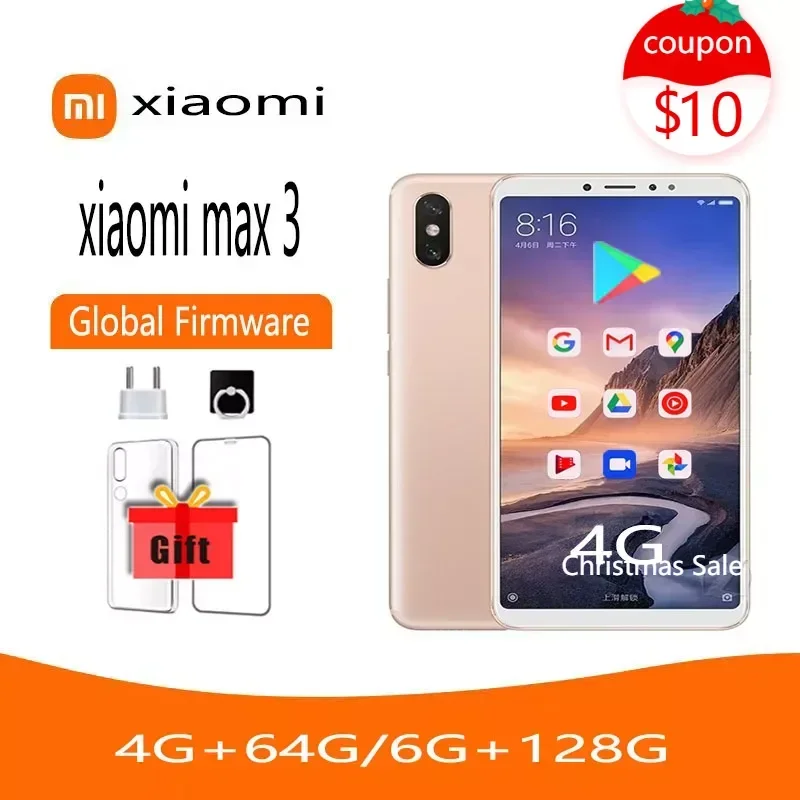 Xiaomi Mi Max 3 Snapdragon 636 Back Fingerprint 6.9 inch Screen 12MP Bluetooth 5.0 Android Smartphone